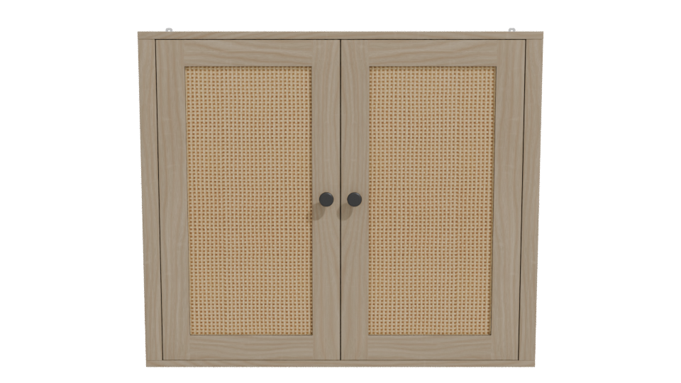Stylish Wooden Wall Cabinet 3D - Professional 3D Model Render 11