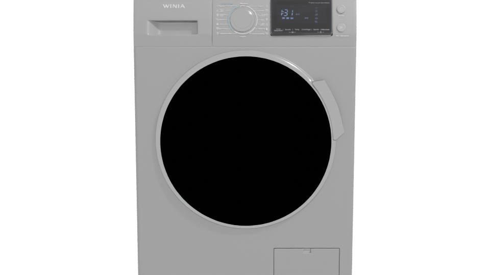 Ultra Slim Washer Dryer 3D Model - Professional 3D Model Render 11