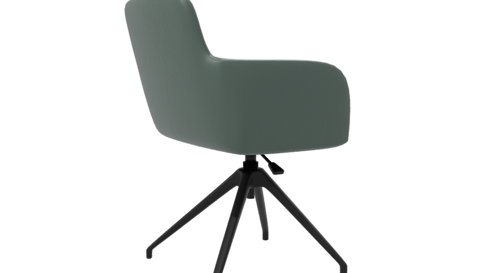 Stylish Modern Swivel Armchair 3D Model - Professional 3D Model Render 7