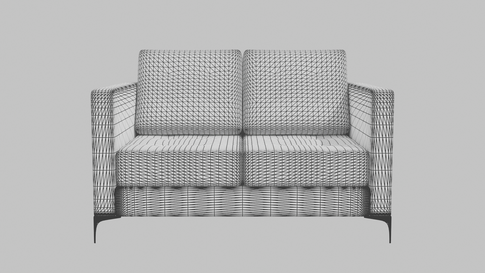 Contemporary Two-Seater Sofa Model - Professional 3D Model Render 16