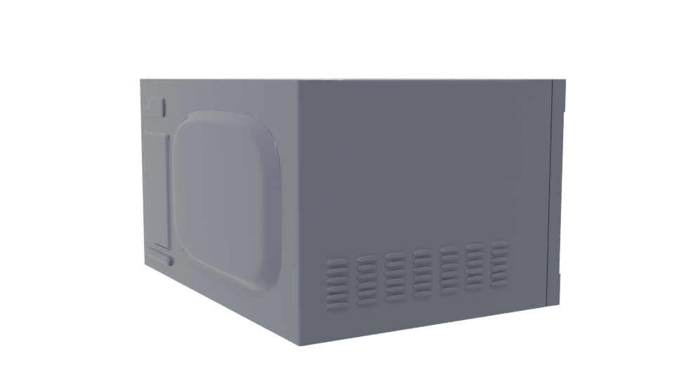 Sleek Modern Microwave 3D Model - Professional 3D Model Render 7
