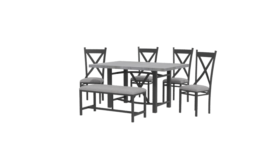 Stylish Dining Table Set 3D - Professional 3D Model Render 12