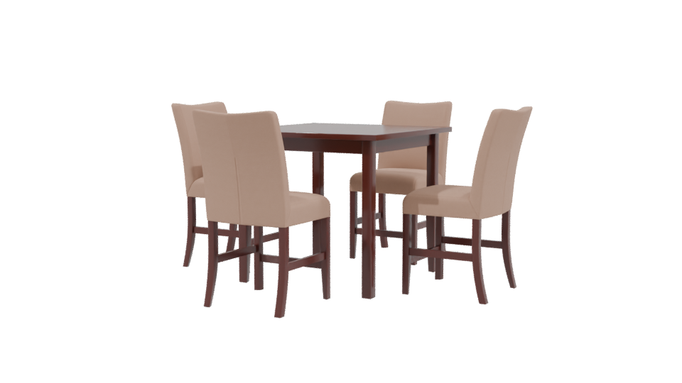 Stylish Dining Table Set 3D - Professional 3D Model Render 3