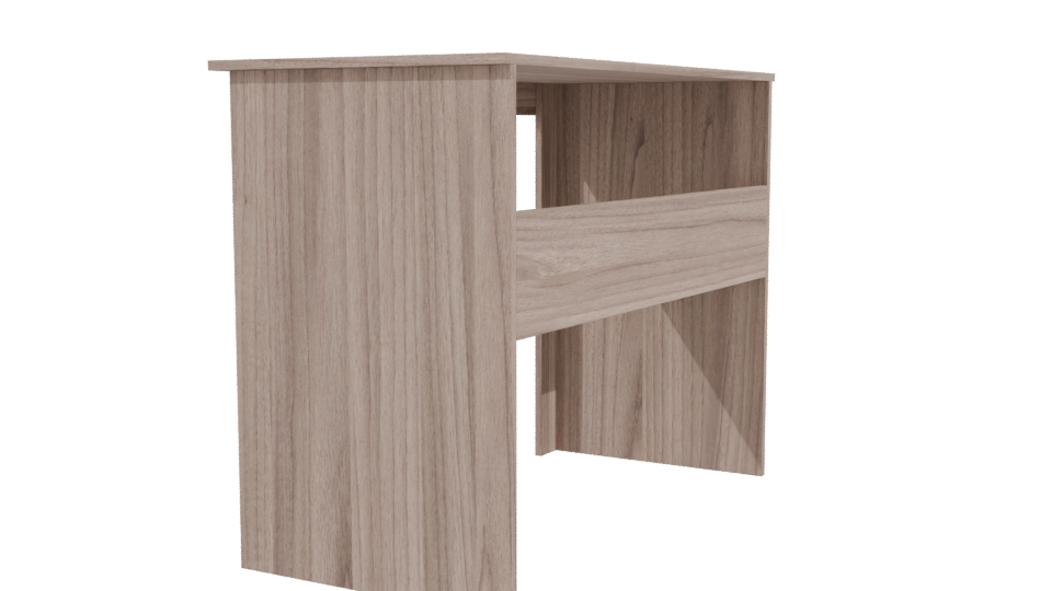 Stylish Minimalist Wooden Desk 3D - Professional 3D Model Render 3