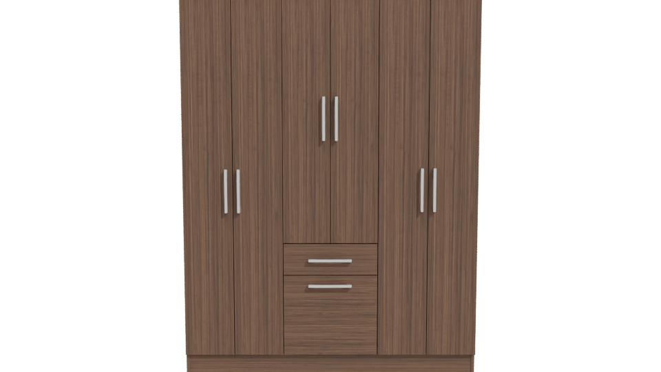 Contemporary Wooden Wardrobe 3D - Professional 3D Model Render 11