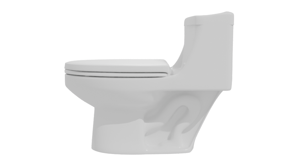 Stylized White Toilet Model 3D - Professional 3D Model Render 11