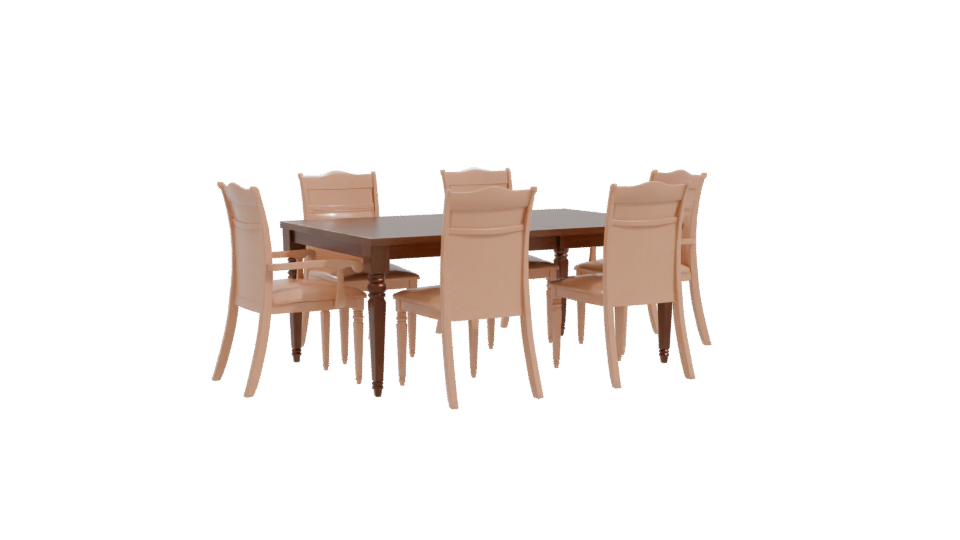 Oxford Dining Set 3D Model - Professional 3D Model Render 10