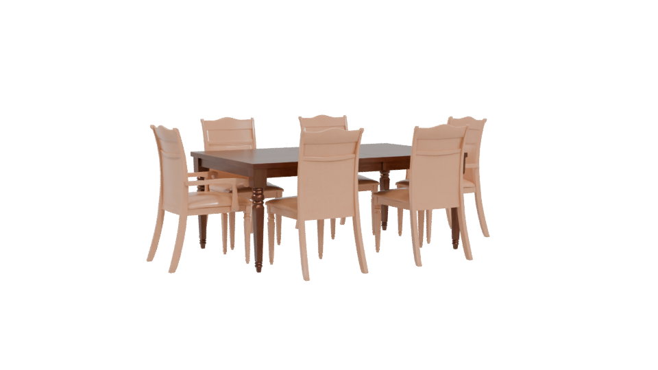 Oxford Dining Set 3D Model - Professional 3D Model Render 4