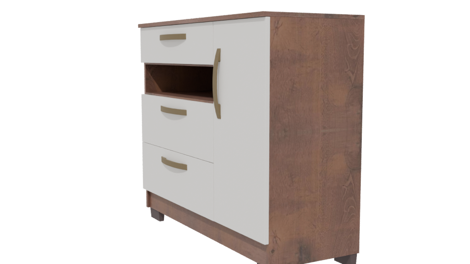Sleek Modern Storage Cabinet 3D - Professional 3D Model Render 13