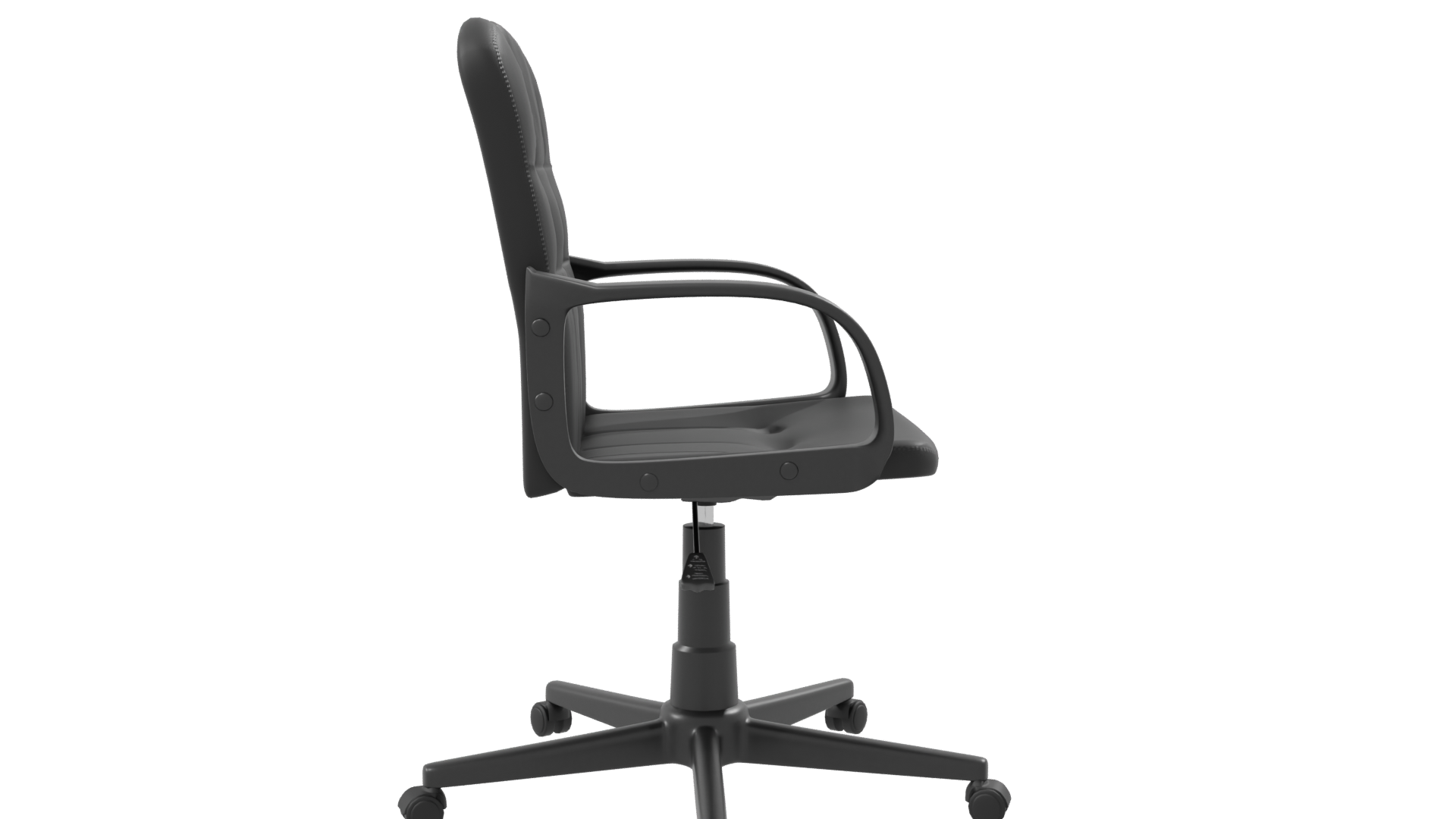 Elegant Black Leather Office Chair 3D Model - Professional 3D Model Render 8