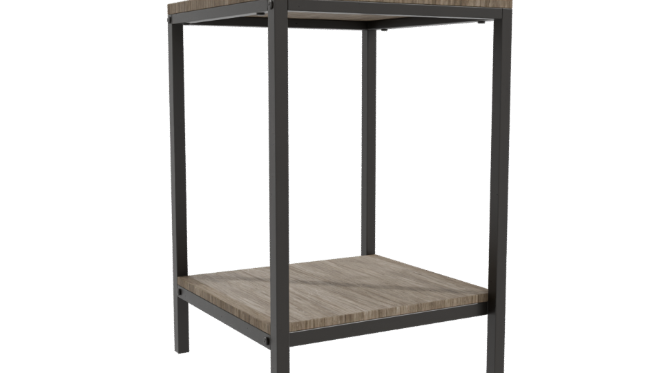 Minimalist Wooden Shelf Model - Professional 3D Model Render 10