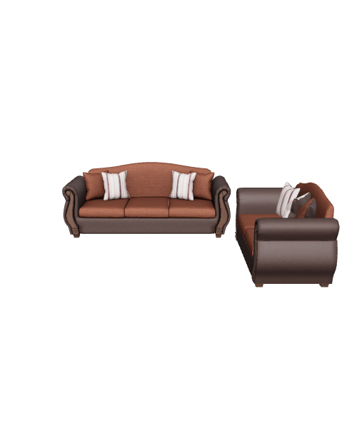 Elegant Sofa Set 3D Model - 3D Model