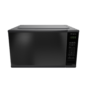 Sleek Black Microwave Oven 3D - 3D Model