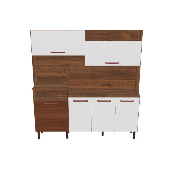 Stylish Wooden Storage Cabinet 3D - Furniture 3D Model