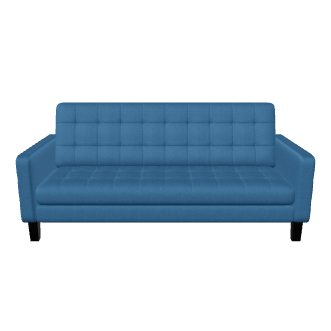 Blue Futon Sofa Model 3D - 3D Model