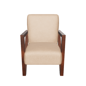 Minimalist Fabric Armchair Model - 3D Model