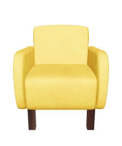 Stylish Modern Yellow Armchair 3D - 3D Model