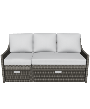 Contemporary Outdoor Sofa Set 3D - Furniture 3D Model