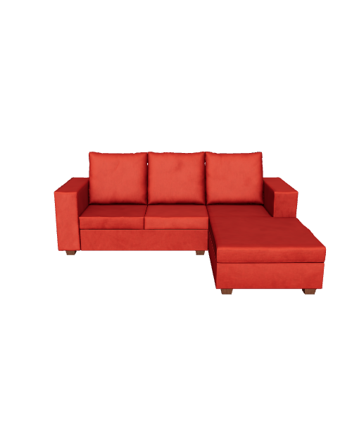 Red Sectional Sofa 3D Model - Furniture 3D Model