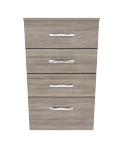 Modern 4 Drawer Chest 3D Model - 3D Model