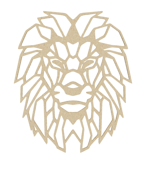 Stylized Lion Head Emblem 3D - 3D Model