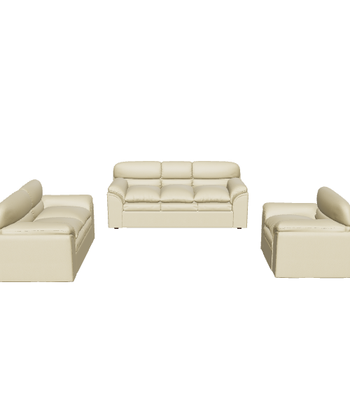 Stylish Leather Sofa Set 3D - 3D Model
