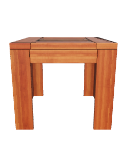 Stylish Wooden Dining Table Model - Furniture 3D Model