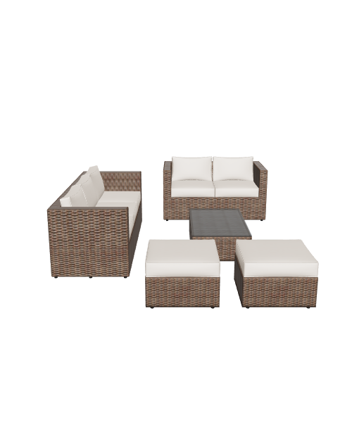 Contemporary Outdoor Sofa Set 3D - Furniture 3D Model