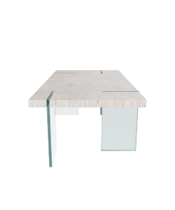 Contemporary Glass-Top Dining Table - 3D Model