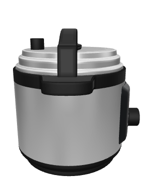 Stylish Kitchen Pressure Cooker 3D - 3D Model
