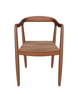 Stylish Wooden Dining Chair 3D - 3D Model