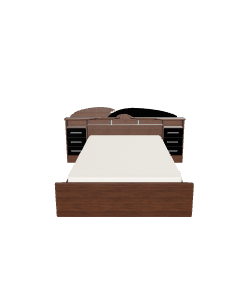 Contemporary Wooden Bed 3D Model - 3D Model