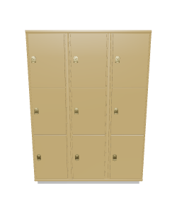 Stylish Lockers Storage Unit 3D - 3D Model