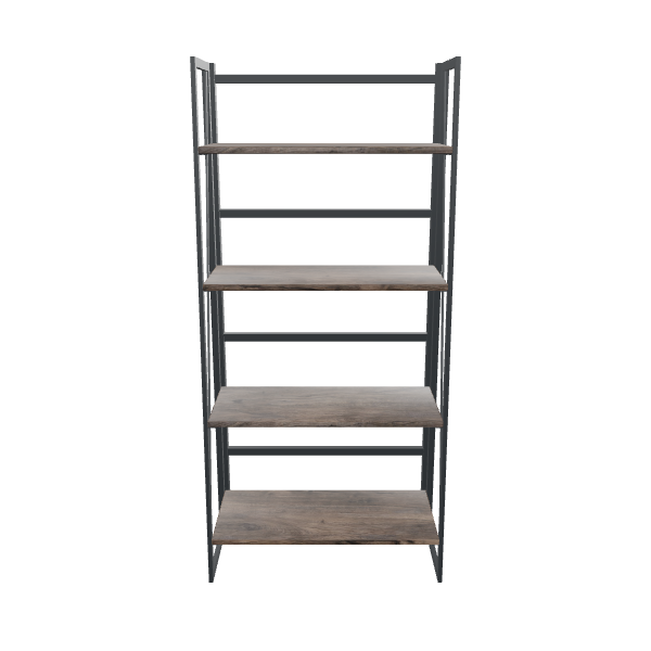 Industrial Wooden Shelf Unit 3D - 3D Model