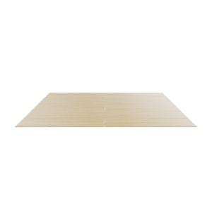 Minimalist Wooden Rectangular Table - 3D Model