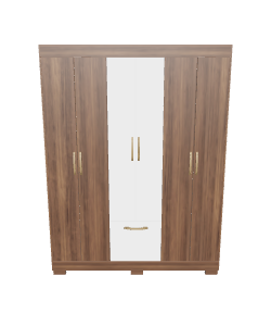 Stylish Wooden Storage Cabinet 3D - Furniture 3D Model