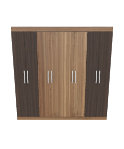 Stylish Wooden Storage Cabinet 3D - 3D Model