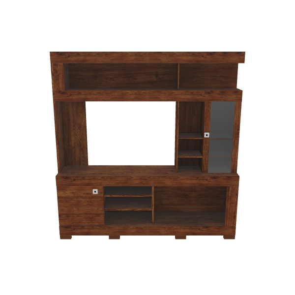 Contemporary Wooden Media Console - Furniture 3D Model