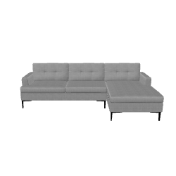 Stylish Gray Sectional Sofa 3D - 3D Model