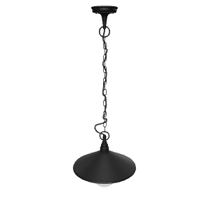 Black Hanging Lamp 60W 3D Model - Interior 3D Model
