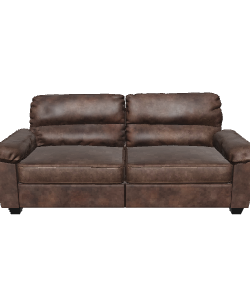 Stylish Brown Leather Sofa 3D - 3D Model