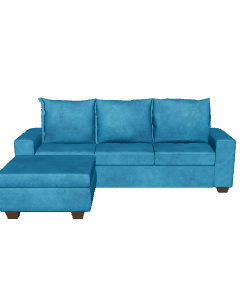 Stylish Blue Sofa 3D Model - 3D Model