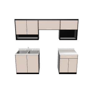 Stylish Kitchen Cabinet Set 3D - 3D Model
