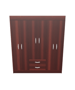 Stylish Wooden Wardrobe Model - 3D Model