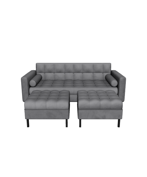 Stylish Modular Sofa Set 3D - Furniture 3D Model
