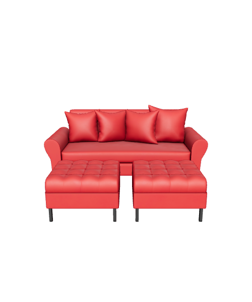 Stylish Red Sofa Model 3D - 3D Model