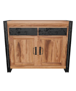 Stylish Wooden Storage Cabinet 3D - 3D Model