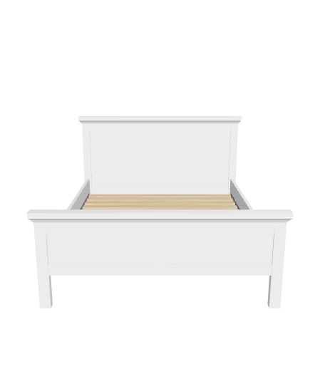 Stylish Wooden Bed Frame 3D - Furniture 3D Model