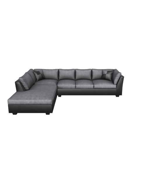 Luxurious Modern L-Shaped Sofa - 3D Model