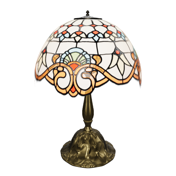 Vintage Stained Glass Table Lamp - Interior 3D Model